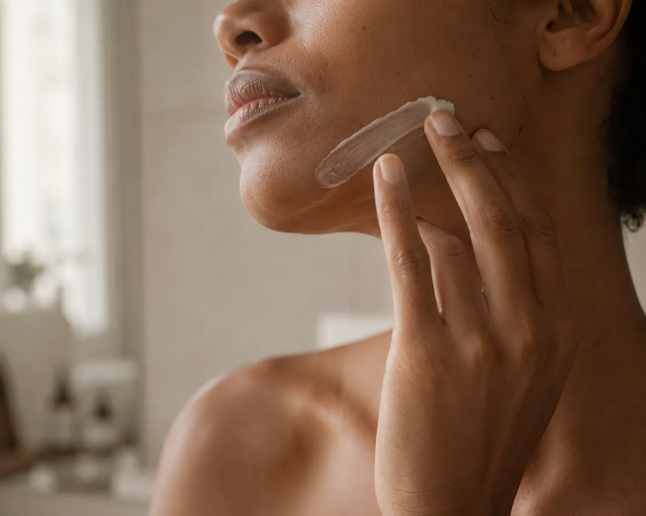 A person applying Halo Skin Barrier Cream