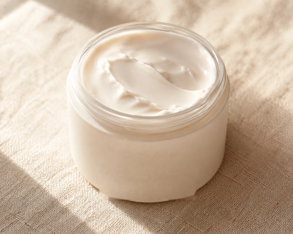 Open jar of Halo Skin Barrier Cream showing its whipped texture